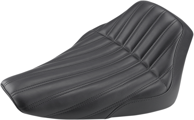 SADDLEMEN Knuckle Solo Seat - Ribbed - Black - FLS 812-26-0023