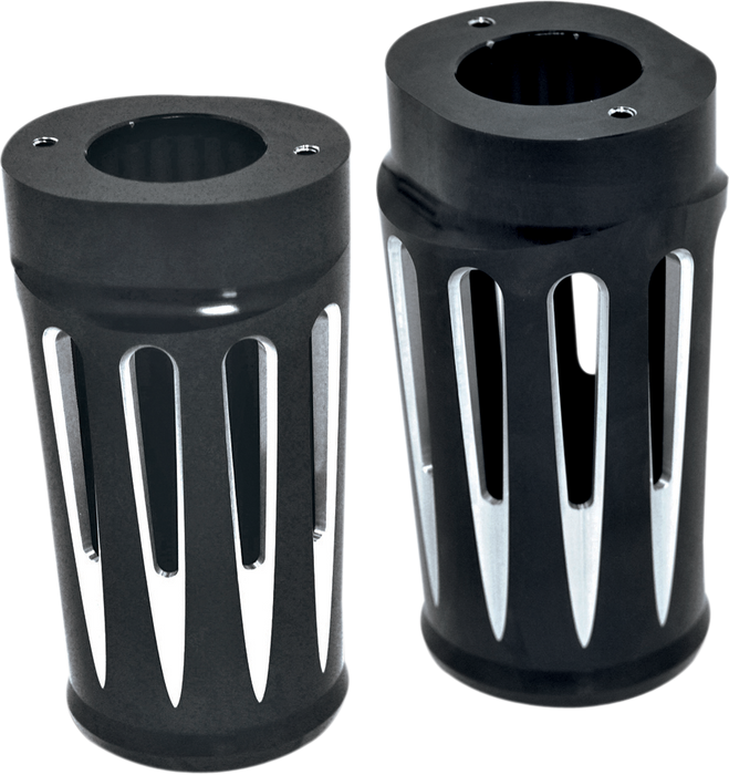 ARLEN NESS Deep Cut Fork Boot Covers - Black Anodized - FLHTD 20-014