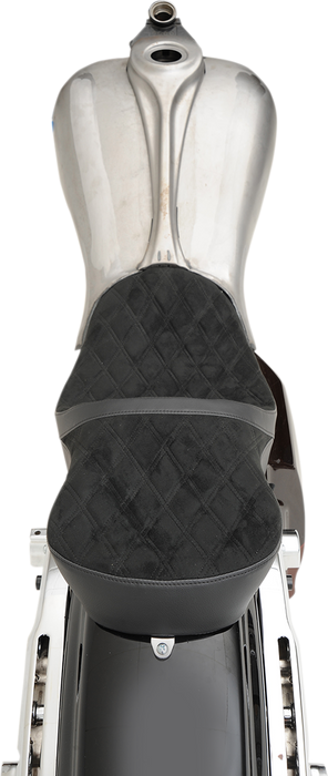 DRAG SPECIALTIES Low Touring Seat - Diamond - Ness Winged Tanks - FL '08-'22 0801-1078