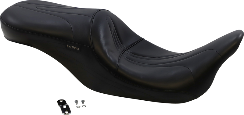 LE PERA Sorrento 2-Up Seat - Stitched - Black - FLHT LK-907