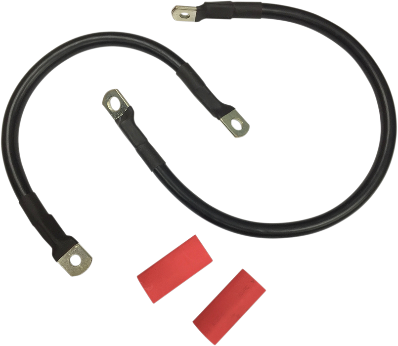 DRAG SPECIALTIES Black Battery Cable Set - '86-'03 XL E25-0091B-D3