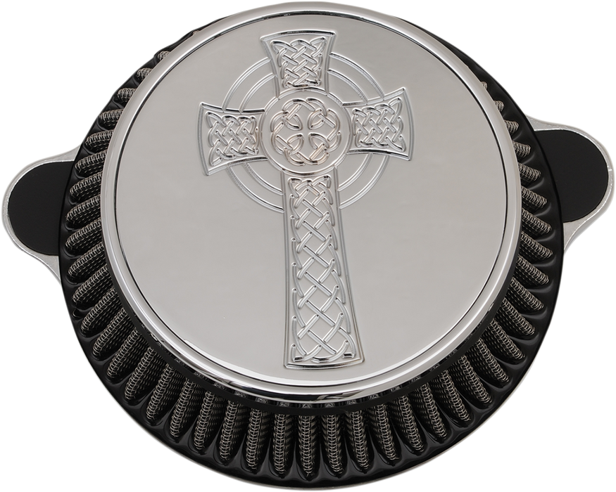LA CHOPPERS Celtic Cross Air Cleaner - Chrome - M8 LA-2397-03