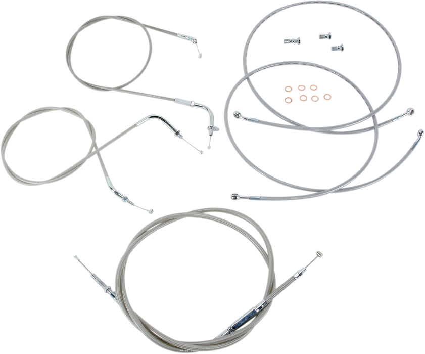 BARON Cable Line Kit - 18" - 20" - XVS1300 - Stainless Steel BA-801300KT-18