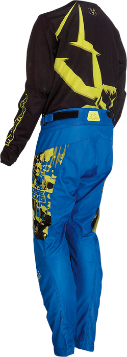 MOOSE RACING Youth Agroid Mesh Jersey - Black/Blue/Hi-Vis - Large 2912-2167