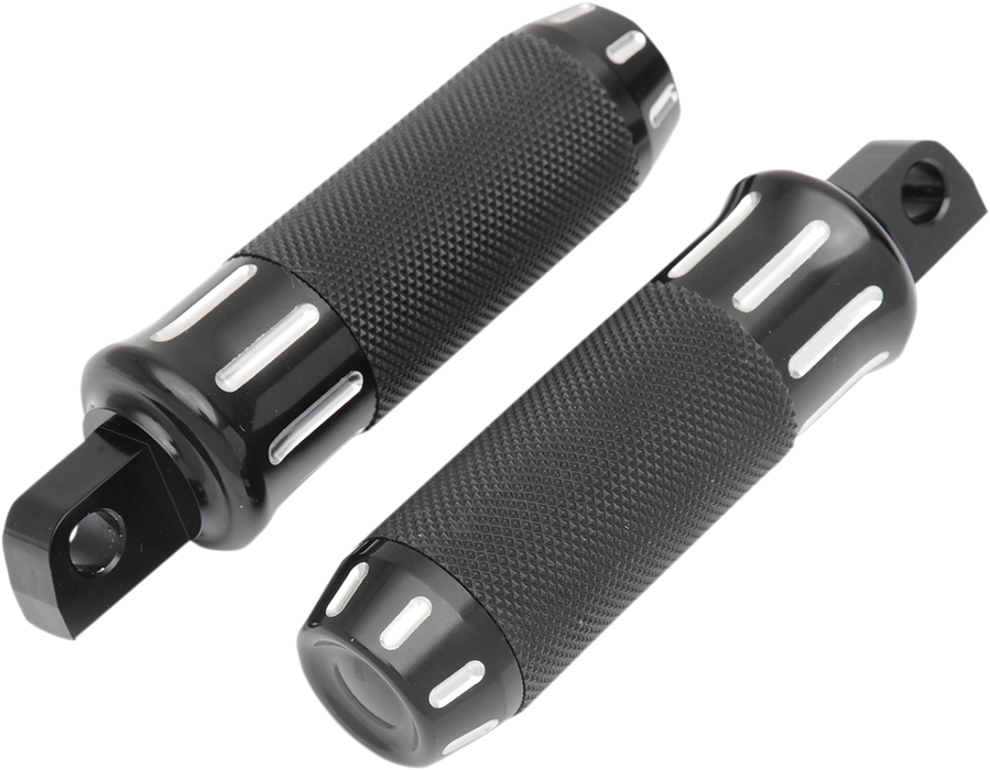 DRAG SPECIALTIES Custom Footpegs - Black Cut 354128