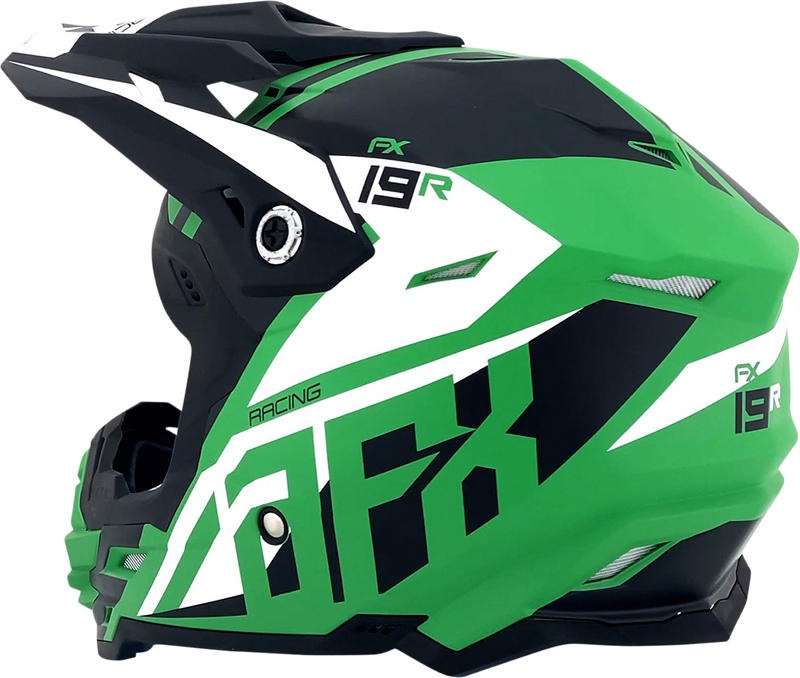 AFX FX-19R Motorcycle Helmet - Racing - Matte Green - XL 0110-7081