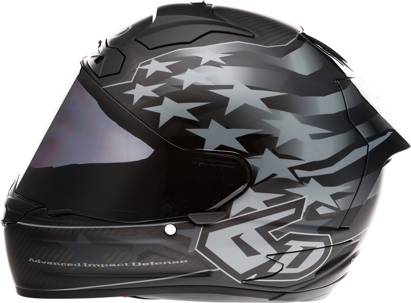 6D ATS-1R Motorcycle Helmet - Patriot - Black - Small 30-0605
