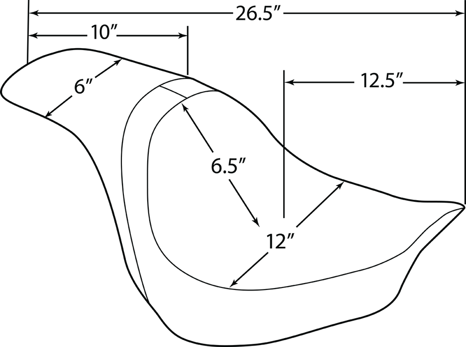 DRAG SPECIALTIES Predator Seat - Smooth - Vinyl - FX 0802-1264