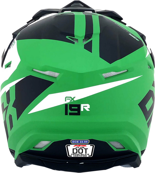 AFX FX-19R Motorcycle Helmet - Racing - Matte Green - XL 0110-7081