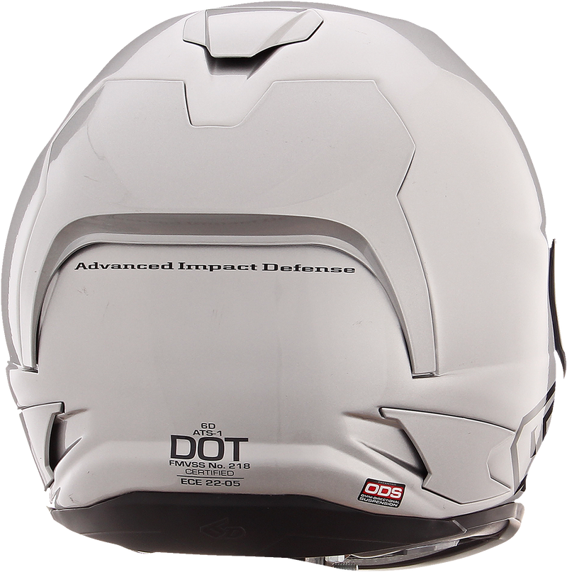 6D ATS-1R Motorcycle Helmet - Gloss Silver - Small 30-0995