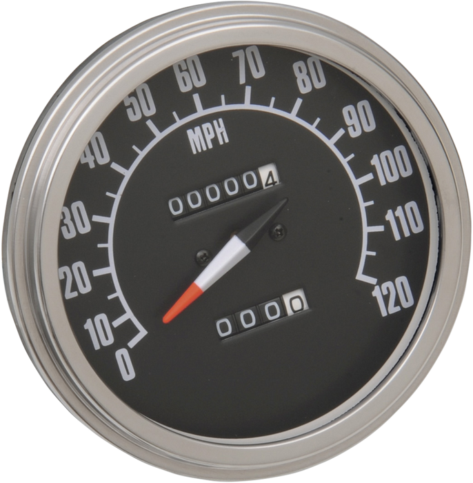 DRAG SPECIALTIES 5" MPH FL-Style 2:1 Speedometer with Tach - '68-'84 Black Face 72761M