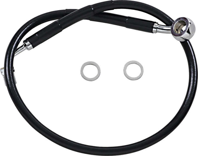 DRAG SPECIALTIES Brake Line - +2" - Black - '18-'22 Softail 618631-2BLK