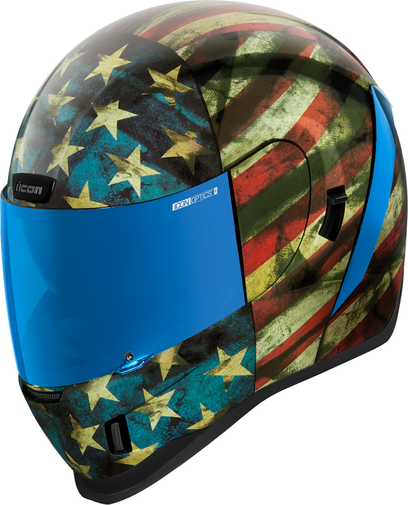 OPEN BOX NEW ICON Airform™ Motorcycle Helmet - Old Glory - XS 0101-14782