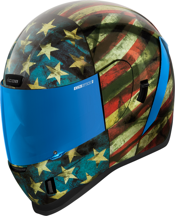 OPEN BOX NEW ICON Airform™ Motorcycle Helmet - Old Glory - XS 0101-14782