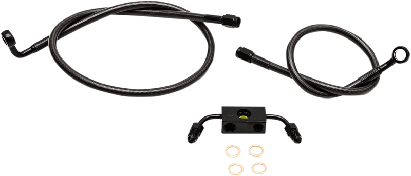 LA CHOPPERS Brake Lines - Mini Ape Hanger Handlebars - Midnight LA-8321B08M