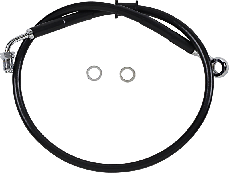 DRAG SPECIALTIES Brake Line - Front (Upper) - Black 618620-BLK