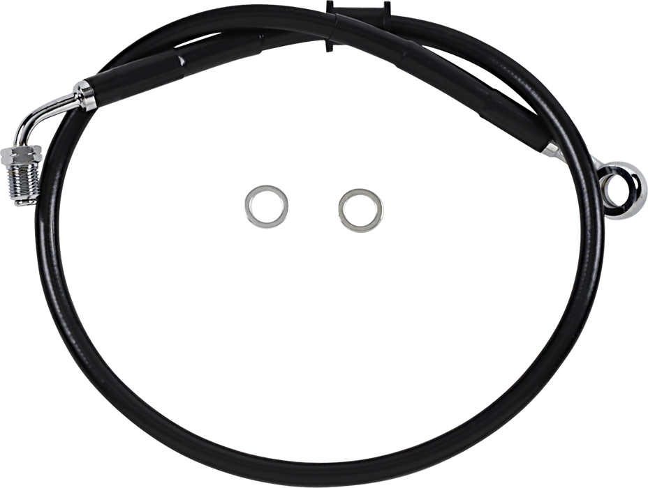 DRAG SPECIALTIES Brake Line - Front (Upper) - Black 618620-BLK