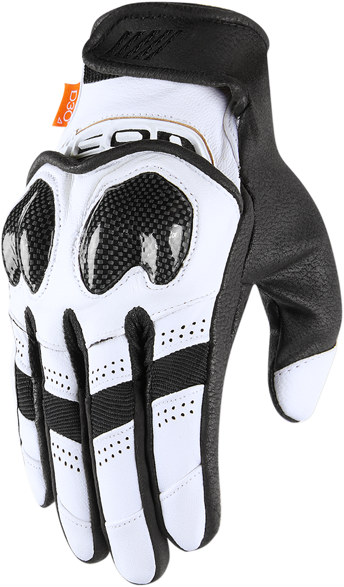 ICON Contra2™ Motorcycle Gloves - White - 3XL 3301-3700
