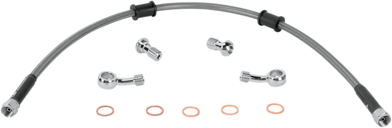 MOOSE RACING Brake Line - Rear - Stainless Steel - KLR 650 KAW-6030R