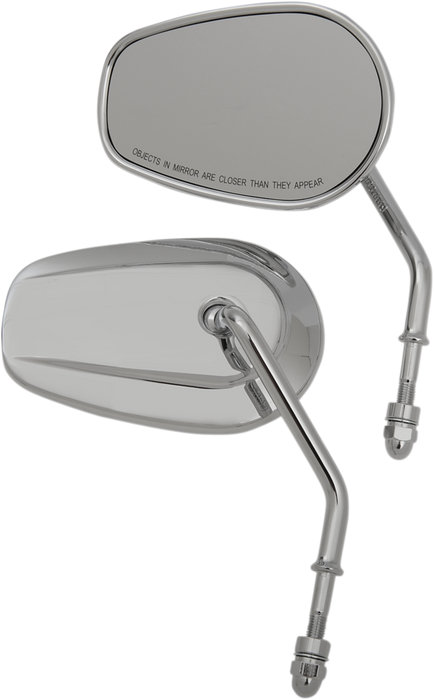 DRAG SPECIALTIES Replacement Mirrors - Short Stem - Chrome M60-6385C