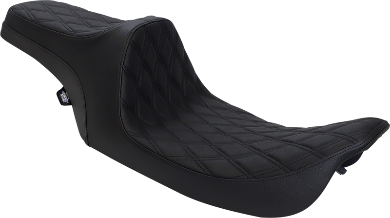 DRAG SPECIALTIES Predator III Seat - Double Diamond - Black Stitched FIT 99-07 FLHR,06-07 FLHX 0801-1129