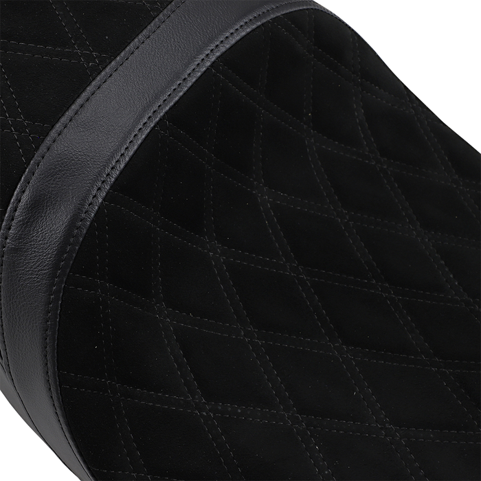 DRAG SPECIALTIES Low Touring Seat - Diamond - Yaffe Tanks - FL '08-'22 0801-1070