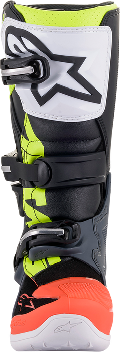 ALPINESTARS Youth Tech 7S Boots - Black/Gray/Red/White/Yellow - US 4 2015017-9058-4
