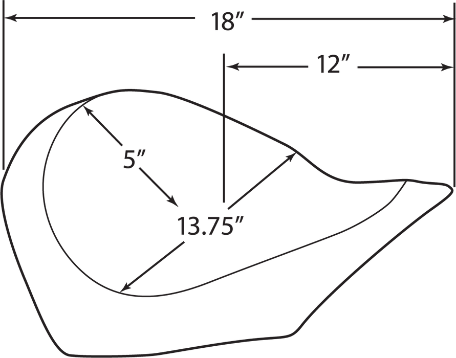 DRAG SPECIALTIES Low Solo Seat - Diamond - Vegas N/F 14-16 GUNNER 0810-1601