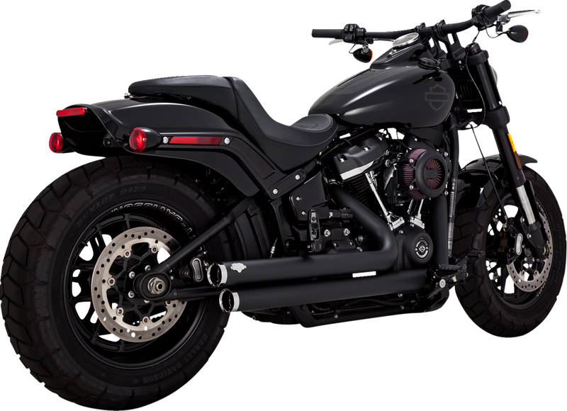 VANCE & HINES Big Shots Staggered Exhaust System - Black 47341
