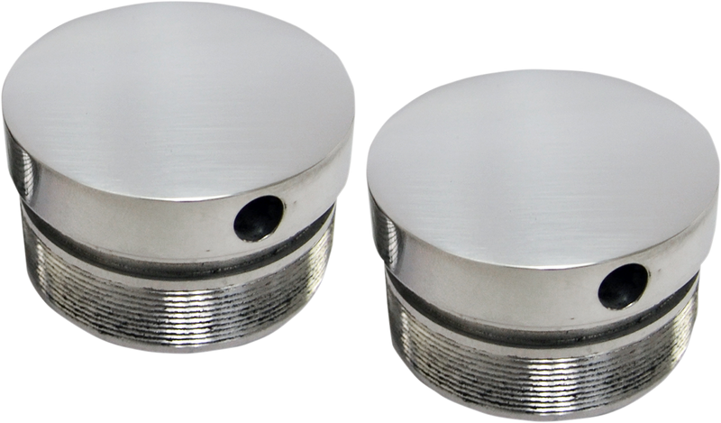LA CHOPPERS Flush-Mount Fork Cap - Polished - 49 mm LA-7504-49
