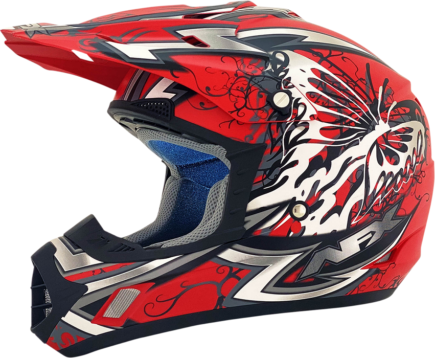 AFX FX-17 Motorcycle Helmet - Butterfly - Matte Ferrari Red - Small 0110-7117