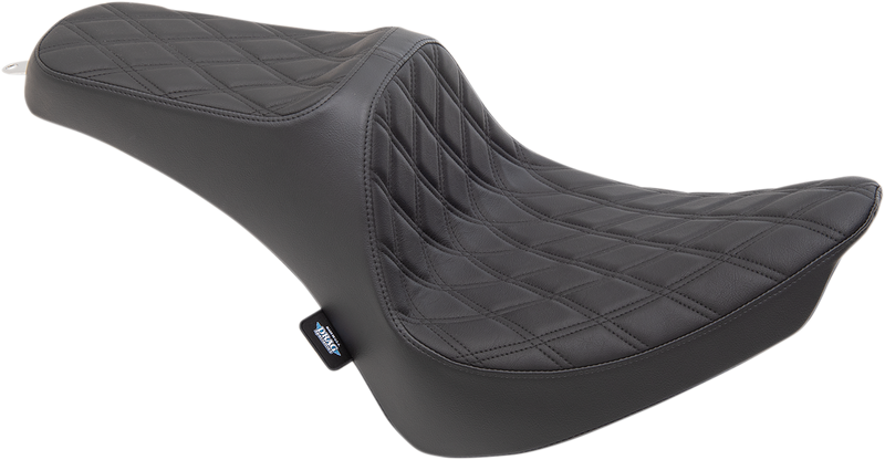 DRAG SPECIALTIES Predator III Seat - Double Diamond - Black Stitching FIT FLSTN W/O LUGG RACK 0802-1359