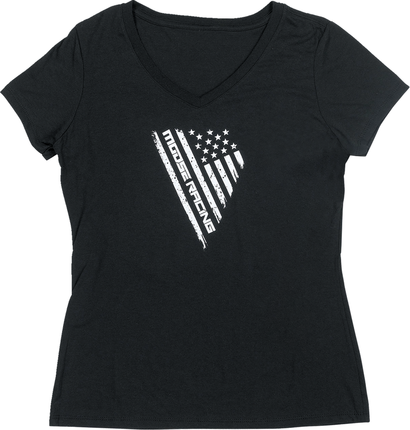 MOOSE RACING Women's Salute T-Shirt - Black - Large 3031-4168