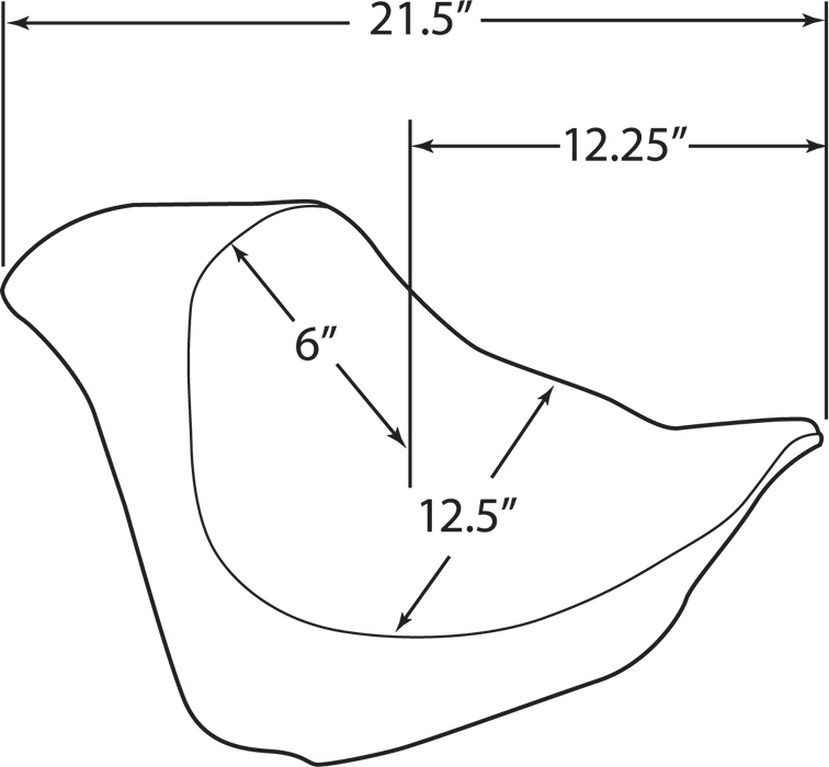 DRAG SPECIALTIES EZ-Solo Seat - Smooth - Vinyl - FXFB/S '18-'22 ACT EZ-ON STYLE 0802-1126