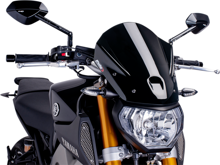 PUIG HI-TECH PARTS New Generation Windscreen - Black - MT09 6861N