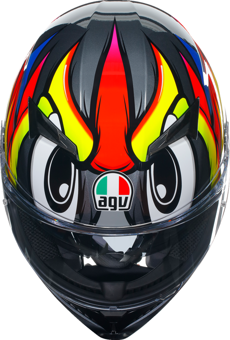 AGV K3 Motorcycle Helmet - Birdy 2.0 - Gray/Yellow/Red - 2XL 21183810040122X