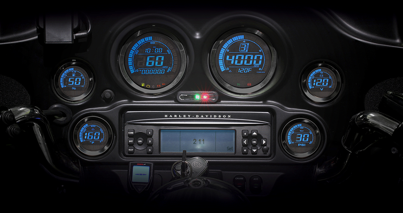 KOSO NORTH AMERICA HD-02 6-Piece Gauge Kit - Black BA050907