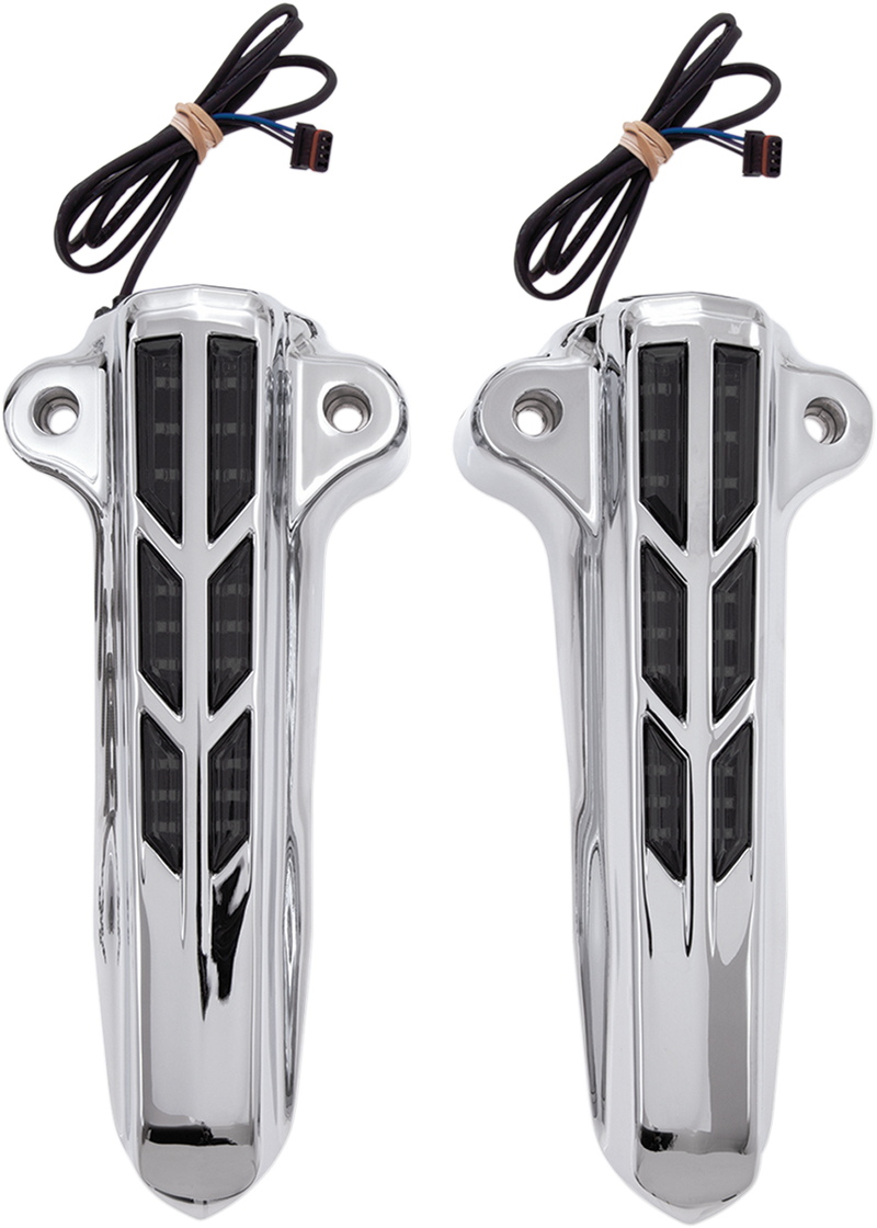 CIRO Forkini Lower Leg Covers - Chrome - With LEDs 43001