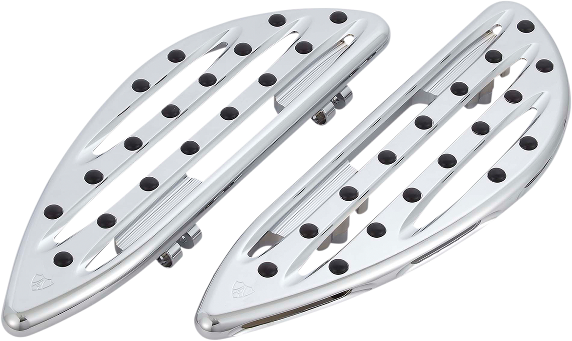 ARLEN NESS Driver Floorboards - Deep Cut - Chrome 410-004