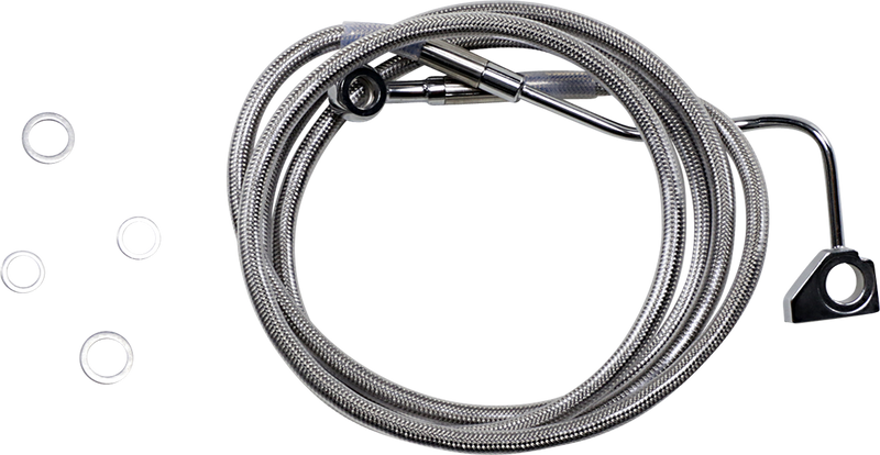 DRAG SPECIALTIES Brake Line - +10" - Stainless Steel - ABS 614220-10