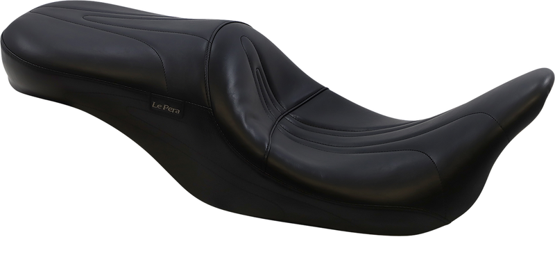 LE PERA Sorrento 2-Up Seat - Stitched - Black - FLHT LK-907