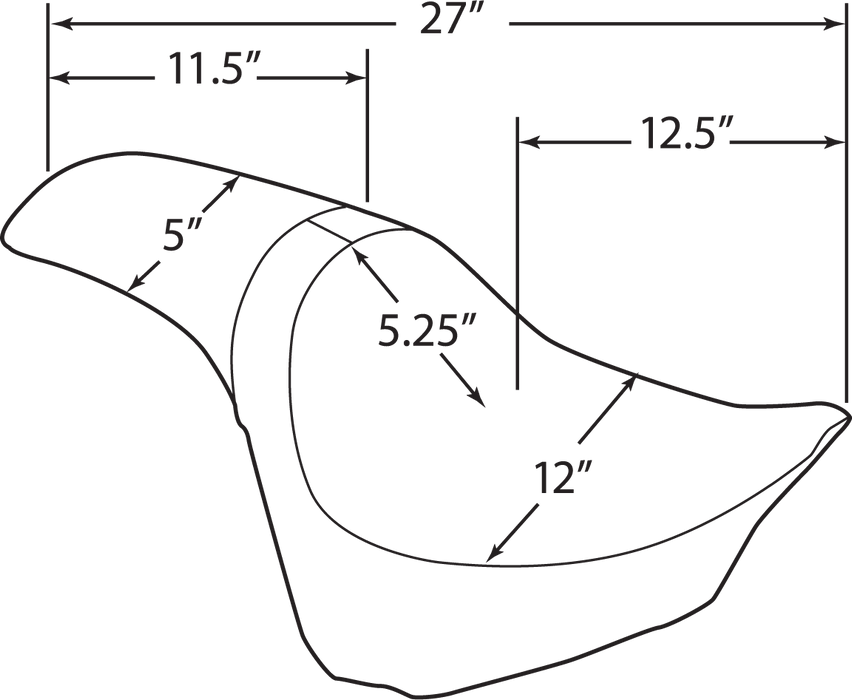 DRAG SPECIALTIES Predator Seat - Vinyl - FXFB/S '18-'22 0802-1130