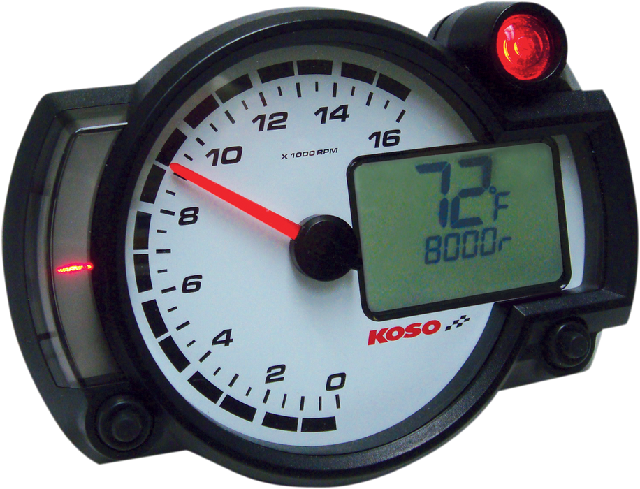 KOSO NORTH AMERICA RX2-NR GP-Style Race Tachometer - 5.35" W x 4" H x 2.05" D BA015000