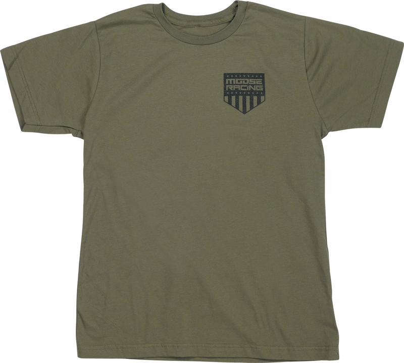 MOOSE RACING Youth Salute T-Shirt - Olive - XL 3032-3697