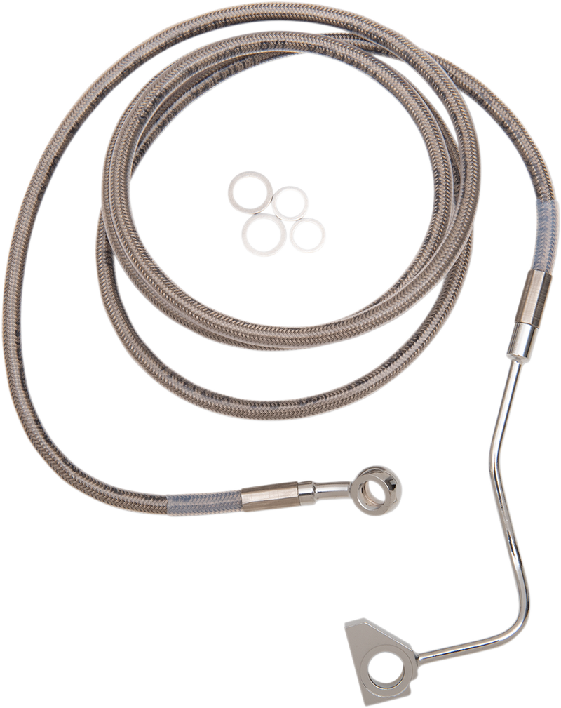 DRAG SPECIALTIES Brake Line - +8" - Stainless Steel - ABS 614220-8