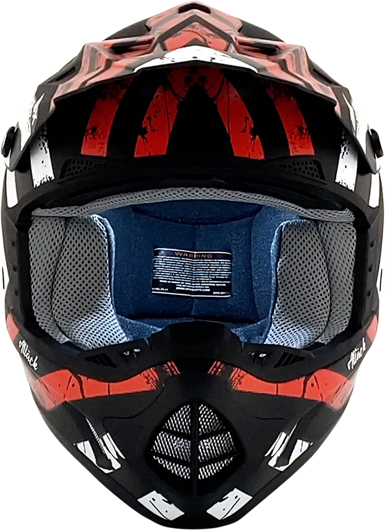 AFX FX-17Y Motorcycle Helmet - Attack - Matte Black/Red - Large 0111-1404