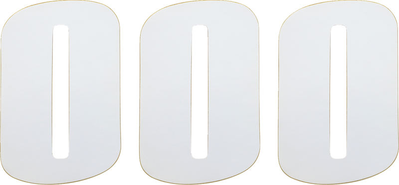 MOOSE RACING Race Number 0 - White - 6" 80100