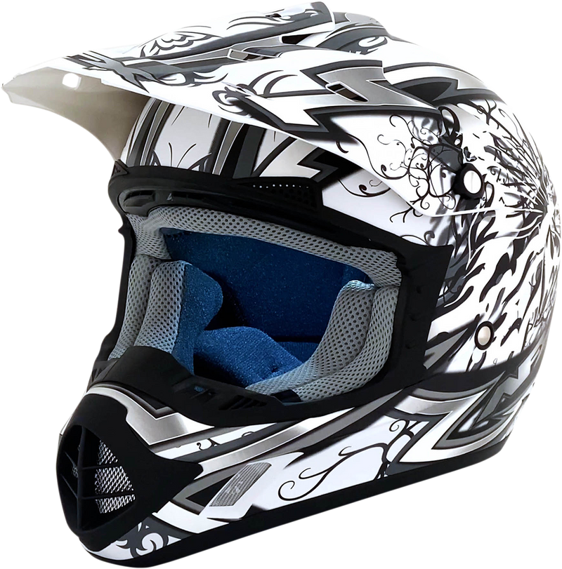 AFX FX-17 Motorcycle Helmet - Butterfly - Matte White - XL 0110-7130