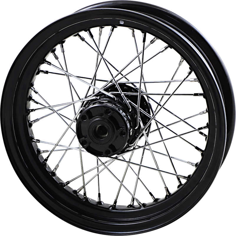 DRAG SPECIALTIES Rear Wheel - Single Disc/No ABS - Black - 16"x3.00" 64437B