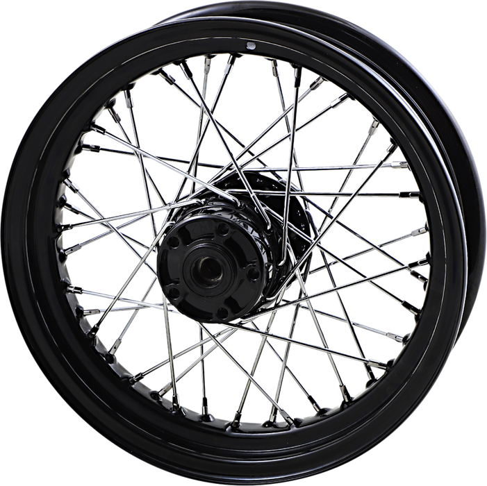 DRAG SPECIALTIES Rear Wheel - Single Disc/No ABS - Black - 16"x3.00" 64437B